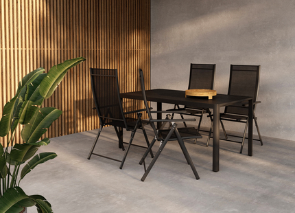 Venture Home Giardini & Levanzo Matgrupp Utomhus Med 4st Matstolar Svart