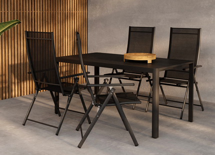 Venture Home Giardini & Levanzo Matgrupp Utomhus Med 4st Matstolar Svart