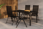 Venture Home Giardini & Levanzo Matgrupp Utomhus Med 4st Matstolar Svart