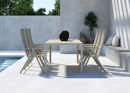 Venture Home Levanzo & Mirko Matgrupp Utomhus Med 6st Matstolar Beige