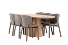 Venture Home Stjärnö & Astoria Ovala Matbord 200 x 90 Nature + Matstolar 2-pack Brun