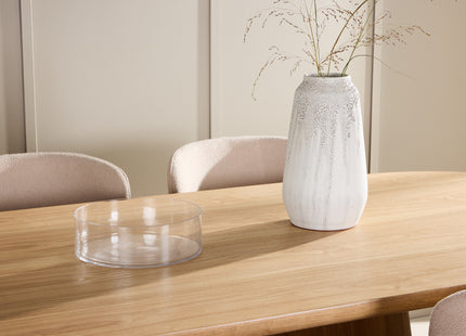 Venture Home Stjärnö & Astoria Ovala Matbord 200 x 90 Nature + Matstolar 2-pack Beige