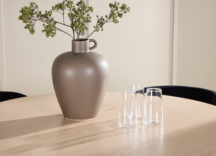 Venture Home Edina & Flora Matstolar 2-pack Svart + Runda Matbord ⌀120 Whitewash