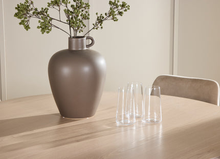 Venture Home Night & Flora Matstolar 2-pack Beige + Runda Matbord ⌀120 Whitewash