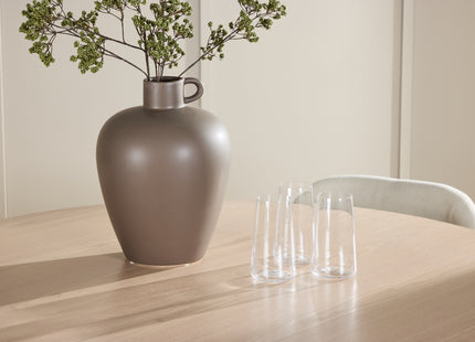 Venture Home Flora & Lilja Runda Matbord ⌀120 Whitewash + Matstolar 2-pack Beige