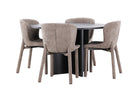 Venture Home Strada & Astoria Rektangulära Matbord ⌀120 Svart + Matstolar 2-pack Brun