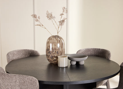 Venture Home Strada & Astoria Rektangulära Matbord ⌀120 Svart + Matstolar 2-pack Brun