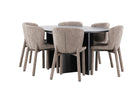 Venture Home Strada & Astoria Rektangulära Matbord ⌀120 Svart + Matstolar 2-pack Brun