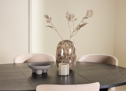 Venture Home Strada & Astoria Rektangulära Matbord ⌀120 Svart + Matstolar 2-pack Beige