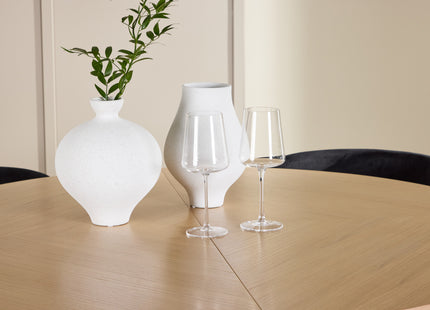 Venture Home Edina & Strada Matstolar 2-pack Svart + Rektangulära Matbord ⌀120 Whitewash