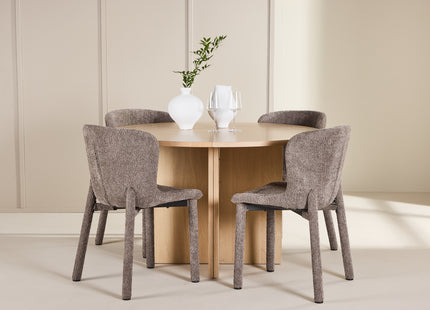 Venture Home Strada & Astoria Rektangulära Matbord ⌀120 Whitewash + Matstolar 2-pack Brun