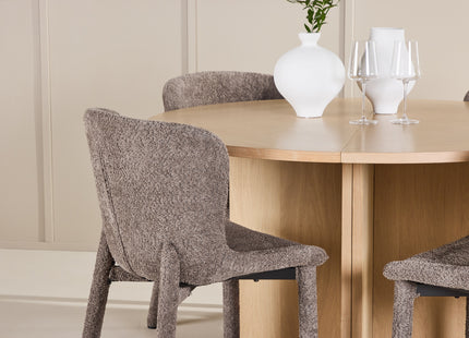 Venture Home Strada & Astoria Rektangulära Matbord ⌀120 Whitewash + Matstolar 2-pack Brun