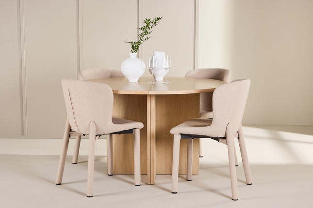 Venture Home Strada & Astoria Matgrupp Med 4st Matstolar Rentvå/Beige