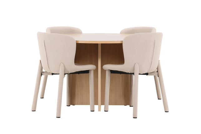 Venture Home Strada & Astoria Matgrupp Med 4st Matstolar Rentvå/Beige
