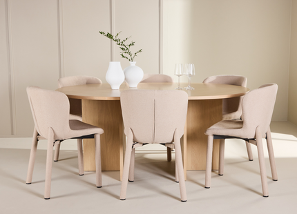 Venture Home Strada & Astoria Matgrupp Med 6st Matstolar Rentvå/Beige