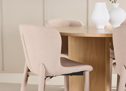 Venture Home Strada & Astoria Matgrupp Med 6st Matstolar Rentvå/Beige