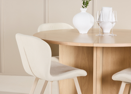 Venture Home Strada & Lilja Matgrupp Med 4st Matstolar Rentvå/Beige