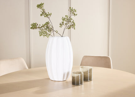 Venture Home Night & Copenhagen Matstolar 2-pack Beige + Runda Matbord ⌀140 Whitewash