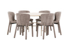 Venture Home Copenhagen & Astoria Runda Matbord ⌀140 Whitewash + Matstolar 2-pack Brun