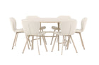 Venture Home Copenhagen & Lilja Runda Matbord ⌀140 Whitewash + Matstolar 2-pack Beige