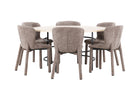 Venture Home Copenhagen & Astoria Runda Matbord ⌀140 Whitewash + Matstolar 2-pack Brun