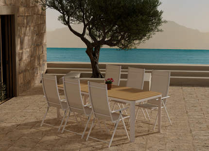 Venture Home Etna & Levanzo Matgrupp Utomhus Med 6st Matstolar Beige