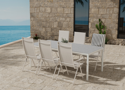 Venture Home Levanzo & Lino Matgrupp Utomhus Med 6st Matstolar Beige