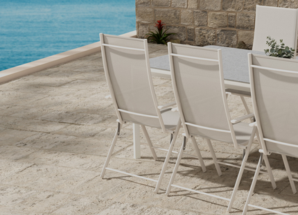 Venture Home Levanzo & Lino Matgrupp Utomhus Med 6st Matstolar Beige