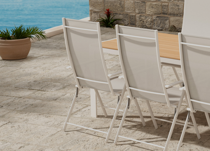 Venture Home Break & Levanzo Matgrupp Utomhus Med 6st Matstolar Beige