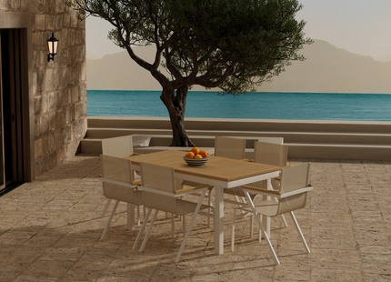 Venture Home Mexico & Panama Matgrupp Utomhus Med 6st Matstolar Beige/Natur