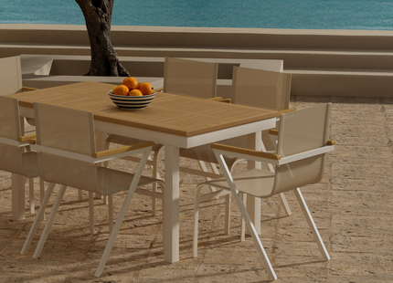 Venture Home Mexico & Panama Matgrupp Utomhus Med 6st Matstolar Beige/Natur