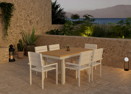Venture Home Levels & Panama Matgrupp Utomhus Med 6st Matstolar