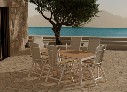 Venture Home Break & Panama Matgrupp Utomhus Med 6st Matstolar Beige