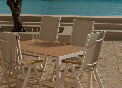 Venture Home Break & Panama Matgrupp Utomhus Med 6st Matstolar Beige
