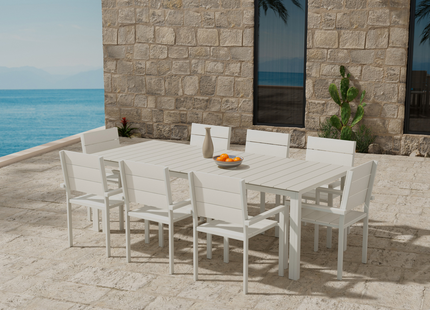 Venture Home Levels Matgrupp Utomhus Med 8st Matstolar Beige