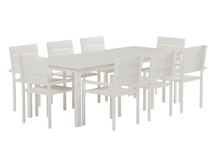 Venture Home Levels Matgrupp Utomhus Med 8st Matstolar Beige