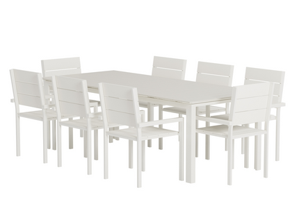 Venture Home Levels Matgrupp Utomhus Med 8st Matstolar Beige