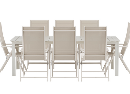 Venture Home Levanzo & Levels Matgrupp Utomhus Med 8st Matstolar Beige