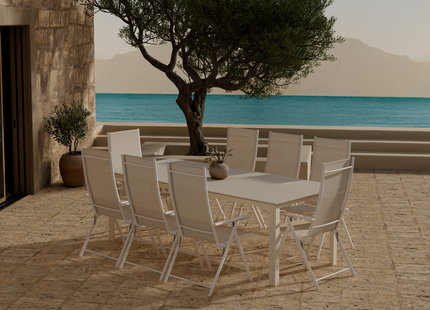 Venture Home Levanzo & Levels Matgrupp Utomhus Med 8st Matstolar Beige