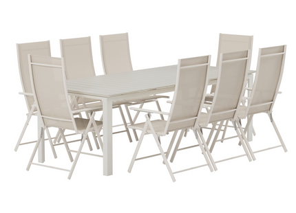 Venture Home Levanzo & Levels Matgrupp Utomhus Med 8st Matstolar Beige