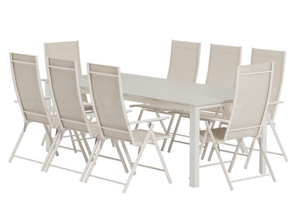 Venture Home Levanzo & Levels Matgrupp Utomhus Med 8st Matstolar Beige