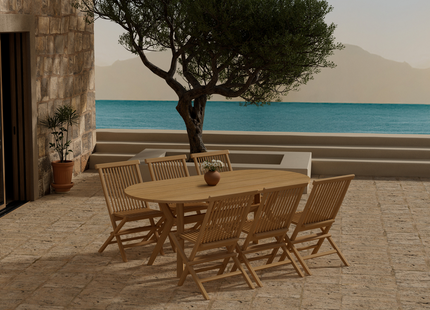 Venture Home Kenya Matgrupp Utomhus Med 6st Matstolar Natur