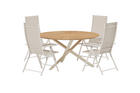 Venture Home Levanzo & Mexico Matgrupp Utomhus Med 4st Matstolar Beige/Natur
