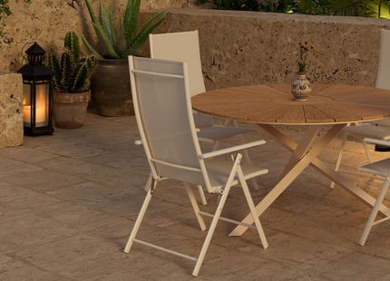 Venture Home Levanzo & Mexico Matgrupp Utomhus Med 4st Matstolar Beige/Natur