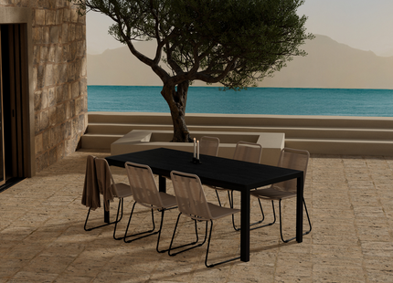Venture Home Lindos & Mirko Matgrupp Utomhus Med 6st Matstolar Brun/Svart