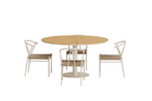 Venture Home Alfons & Croft Matgrupp Utomhus Med 4st Matstolar Beige