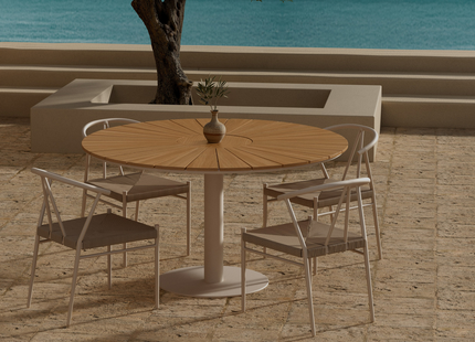 Venture Home Alfons & Croft Matgrupp Utomhus Med 4st Matstolar Beige