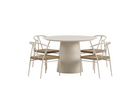 Venture Home Alfons & Lanzo Matgrupp Utomhus Med 4st Matstolar Beige