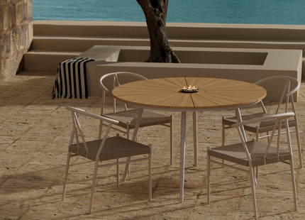 Venture Home San Vito & Alfons Matgrupp Med 4st Matstolar Beige