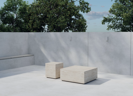 Venture Home Lissabon Sidobord Utomhus 40 x 40 x 45 Beige + Sidobord 80 x 80 x 35 Beige